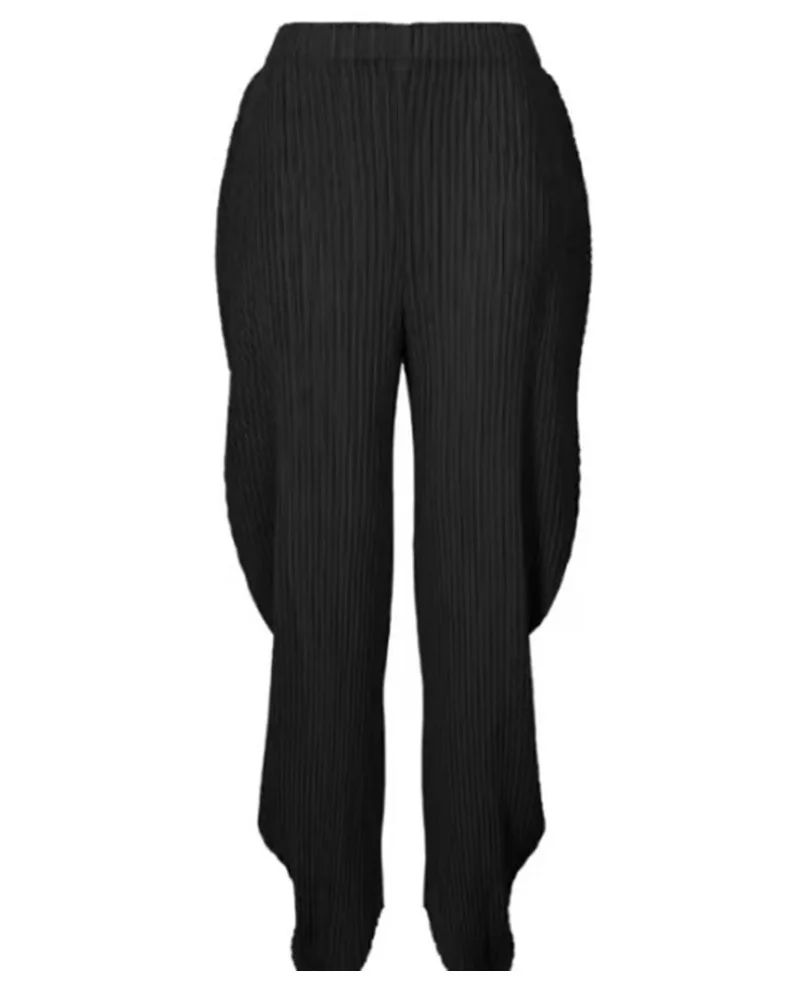 Miyake Casual Pants Versatile Simple Design Sense Temperament Comfortable Pleated Women's Nine-minute Pants 2025 Summer New Miyake Casual Pants Versatile Simple Design Sense Temperament Comfortable Pleated Women's Nine-minute Pants 2025 Summer New