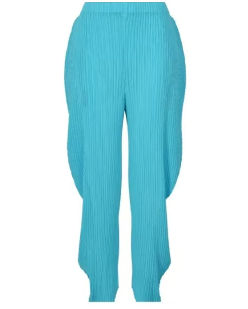 Miyake Casual Pants Versatile Simple Design Sense Temperament Comfortable Pleated Women's Nine-minute Pants 2025 Summer New Miyake Casual Pants Versatile Simple Design Sense Temperament Comfortable Pleated Women's Nine-minute Pants 2025 Summer New