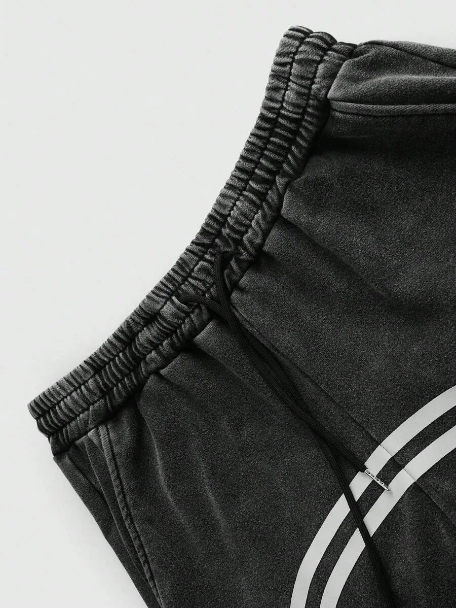 American New Trend Striped Side Zipper Design Elastic Waist Wide-Leg Pants Men's Y2K Harajuku Hip-Hop Joker Casual Sweatpants American New Trend Striped Side Zipper Design Elastic Waist Wide-Leg Pants Men's Y2K Harajuku Hip-Hop Joker Casual Sweatpants