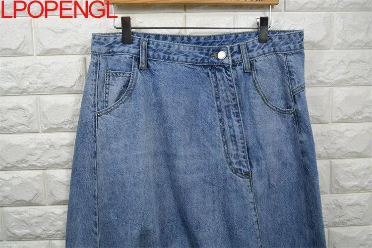 Women High Waist Chic Nine Points Harem Blue Jeans Hip Hop Street Cross-pants Full Length Clothing Boyfriend Washed Pants 2024